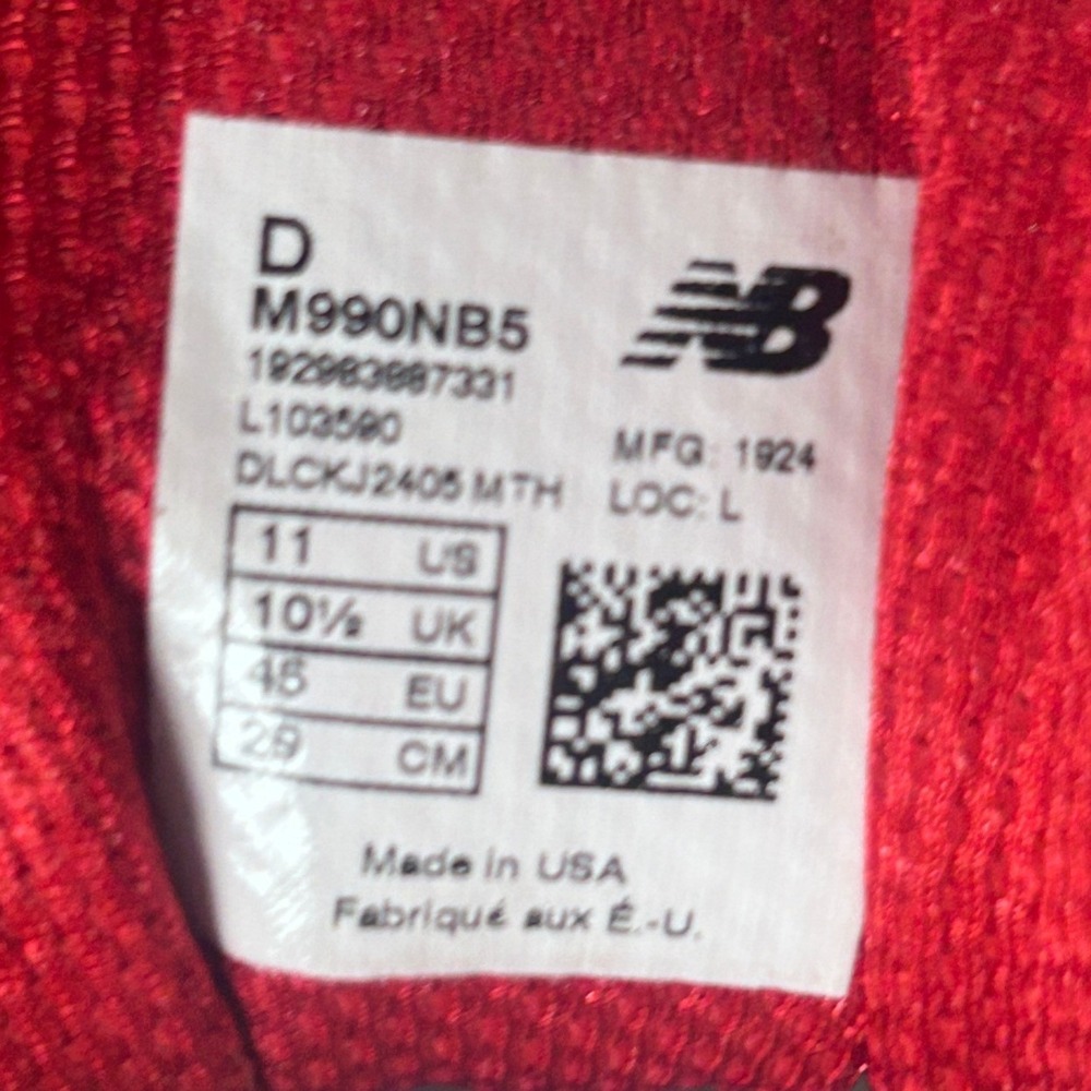 New Balance 990v5 Made in USA Mens 11 Nimbus Cloud Running Shoes (No Insoles) - Picture 6 of 12
